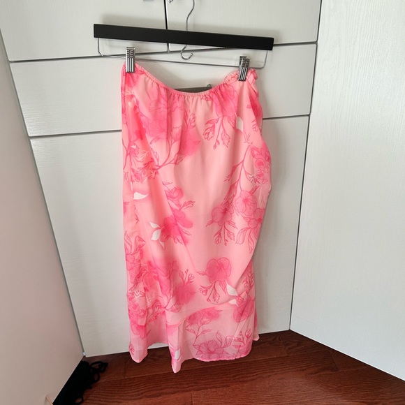 Pink patterned midi/maxi skirt - Picture 2 of 7